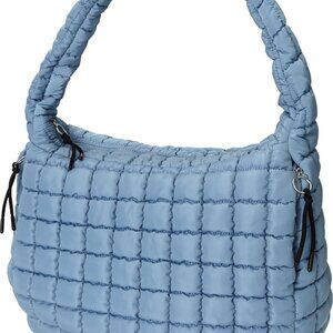 Free People Movement Quilted Puffer Shoulder Bag Light Blue